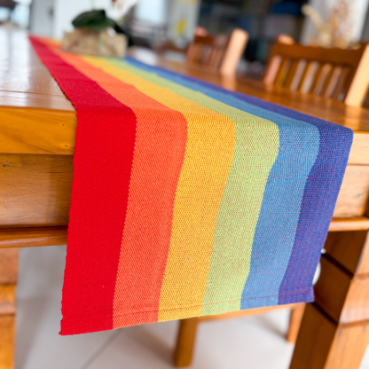 Caminho de Mesa | BELGA ARCO IRIS | Artesanal 1,5m 2m | Artesanato Mesa Posta Cozinha - Image 2
