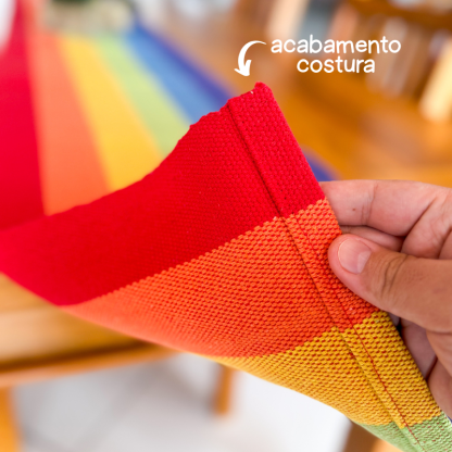 Caminho de Mesa | BELGA ARCO IRIS | Artesanal 1,5m 2m | Artesanato Mesa Posta Cozinha - Image 5