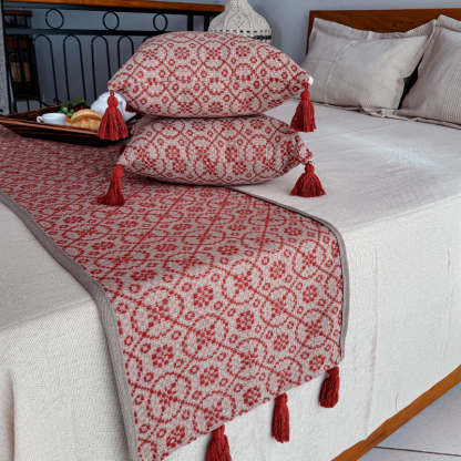 Kit 1 Peseira + 2 Capa de Almofada VAZIA | REPASSO | Artesanato Quarto Cama Posta