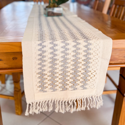 Caminho de Mesa Algodão com Aplique em Crochê 40x2m - Image 4