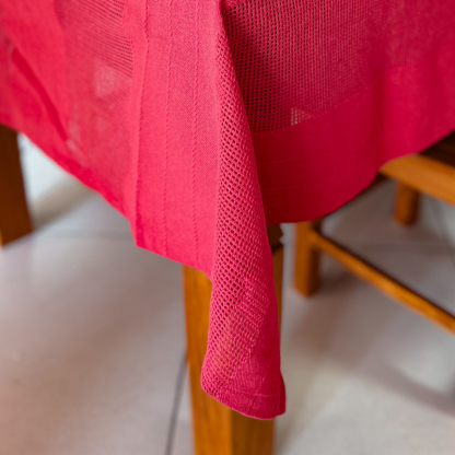 Toalha de Mesa 1.40x1.40m VERMELHA - Image 3